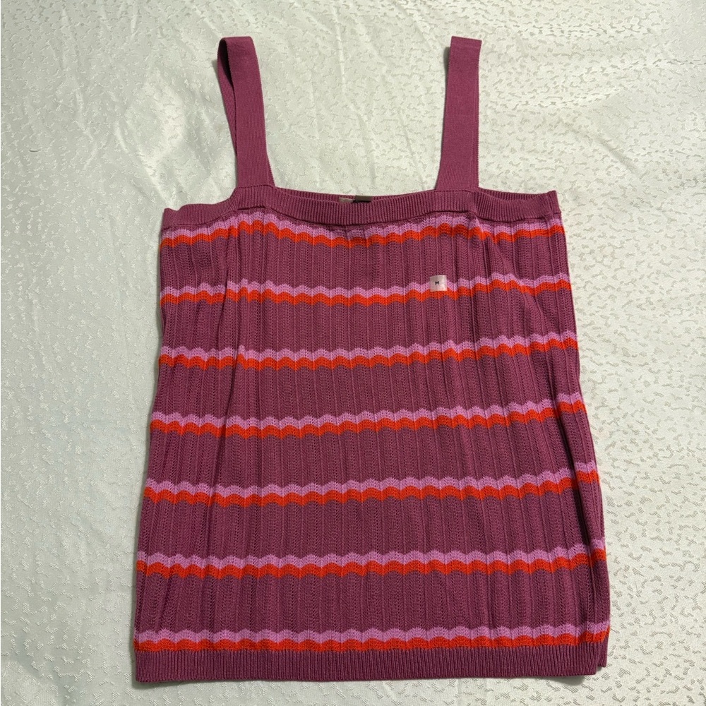 LOFT Pink Striped Women's Top
